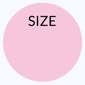 30 STICKERS - 2” ROUND - SIZE LABELS TO FILL IN & INPUT ODD SIZES OR # SIZES